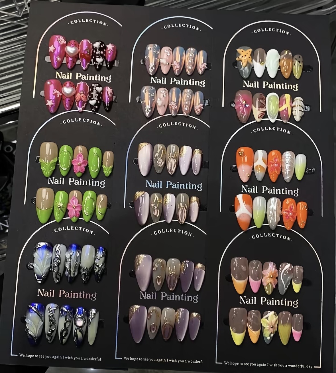 Collection Board II press-on nail style reference